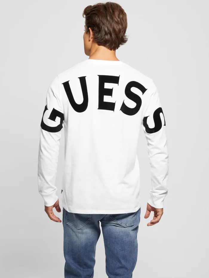 GUESS Hoodies and Sweaters Eco Crest Logo Crewneck Beige 8211 Men