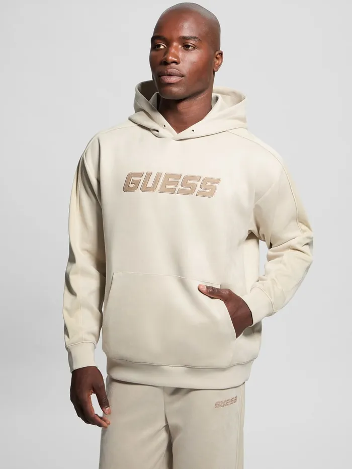 GUESS Hoodies and Sweaters Eco Mojo Signature Hoodie Beige 8211 Men