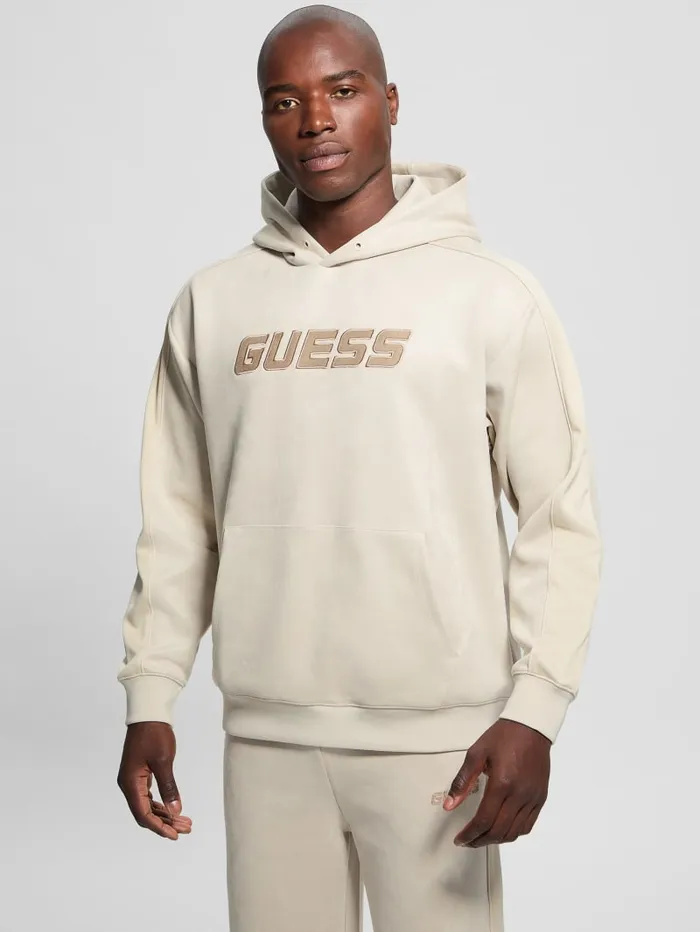 GUESS Hoodies and Sweaters Eco Mojo Signature Hoodie Beige 8211 Men