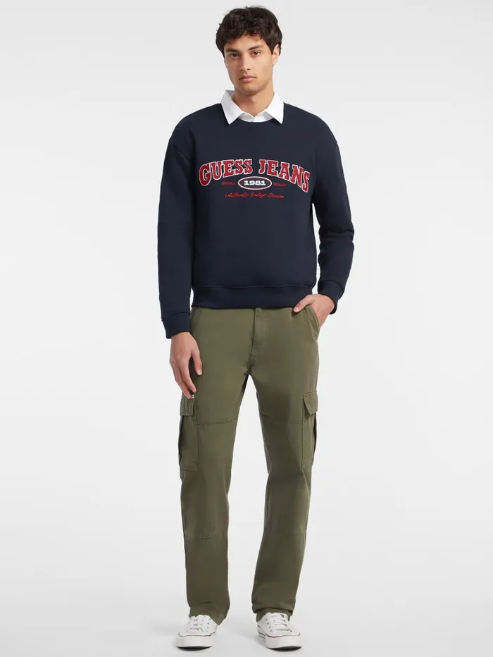 GUESS Hoodies and Sweaters Original Design Sweatshirt Blue 8211 Men