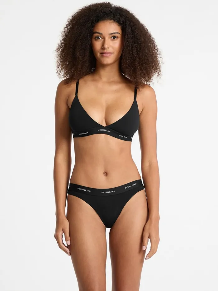 GUESS Intimates Eco Jeans Triangle Bralette White 8211 Women