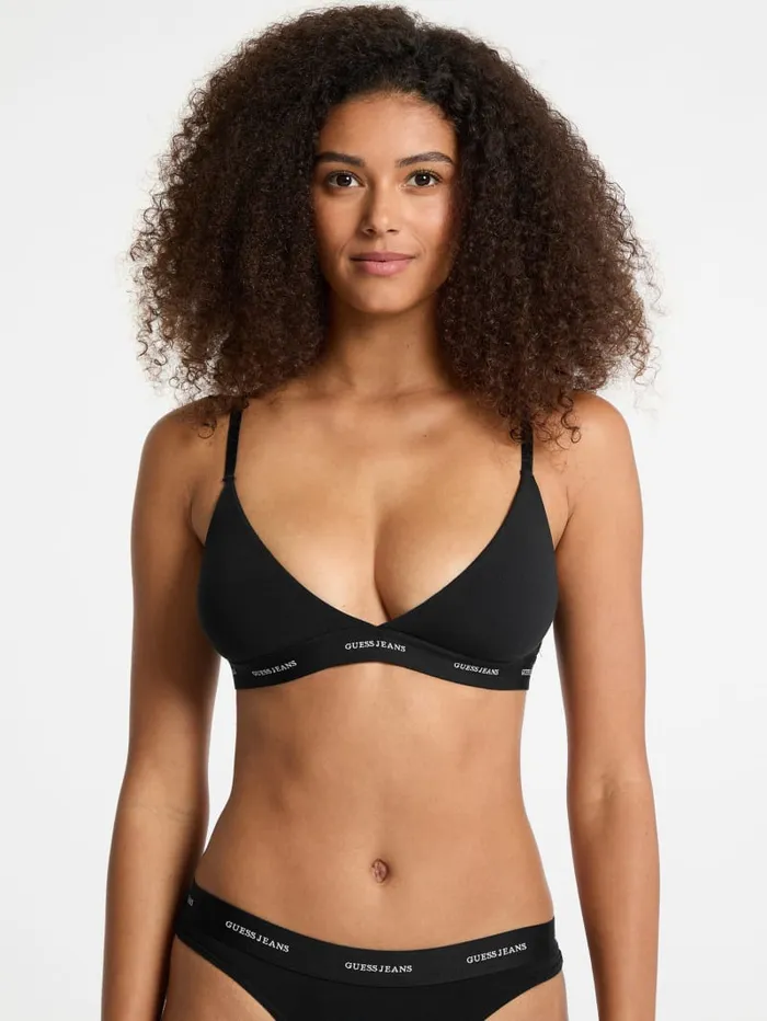 GUESS Intimates Eco Jeans Triangle Bralette White 8211 Women