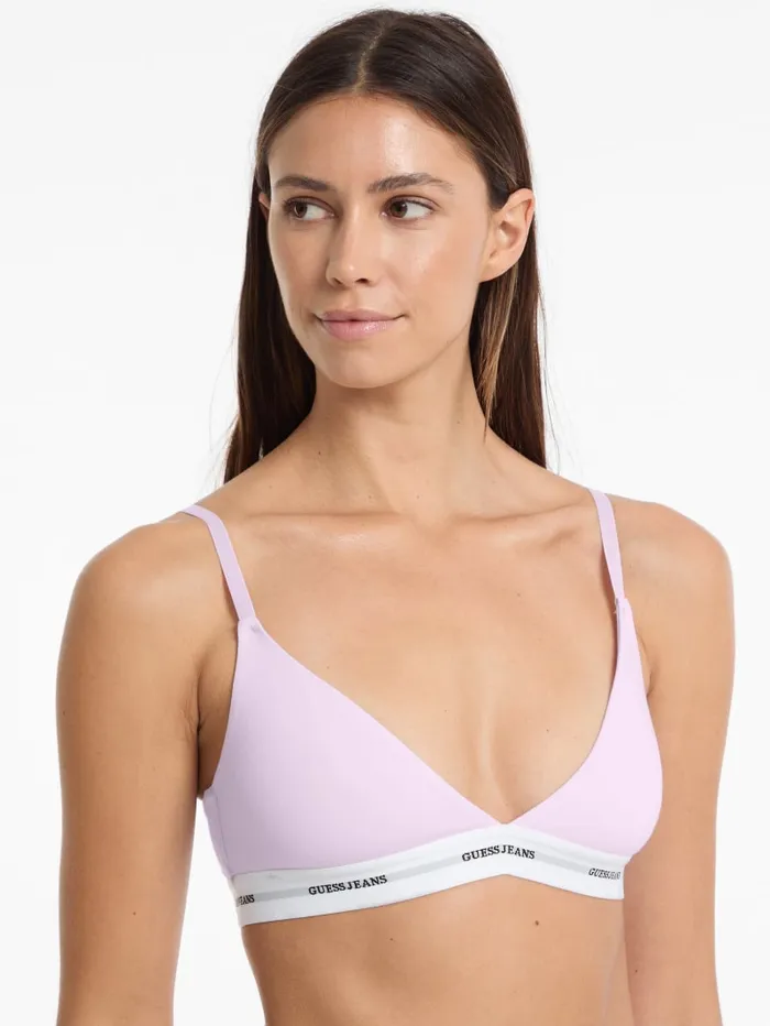 GUESS Intimates Eco Jeans Triangle Bralette White 8211 Women