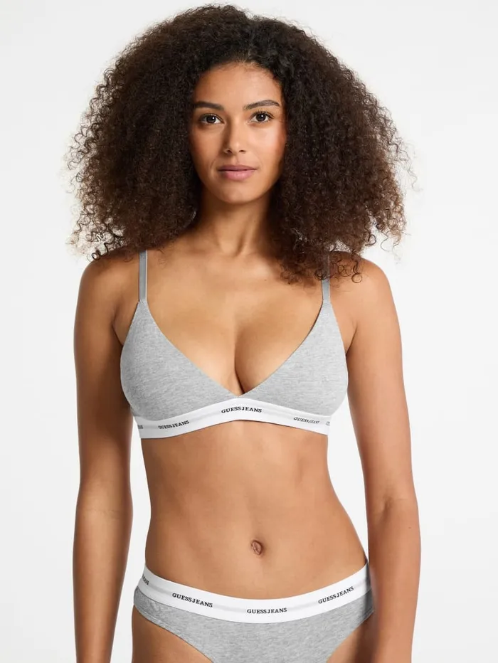 GUESS Intimates Eco Jeans Triangle Bralette White 8211 Women