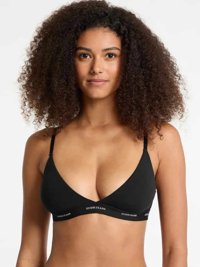 GUESS Intimates Eco Jeans Triangle Bralette White 8211 Women