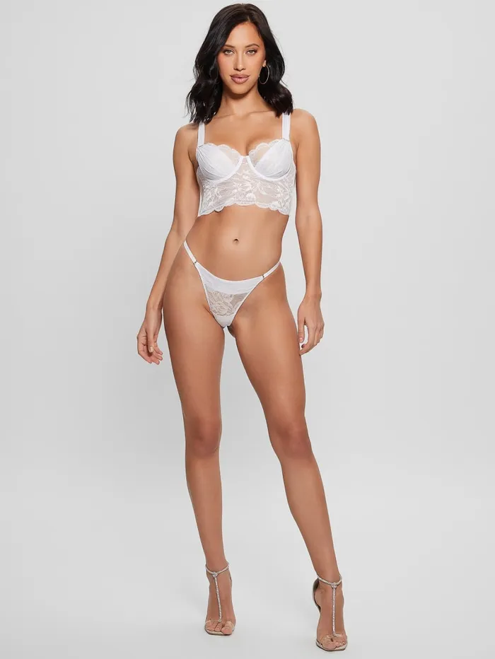 GUESS Intimates Vesna Macrame Thong White 8211 Women