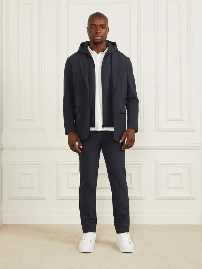 GUESS Jackets and Coats Blazer With Detachable Hooded Vest Blue 8211 Men