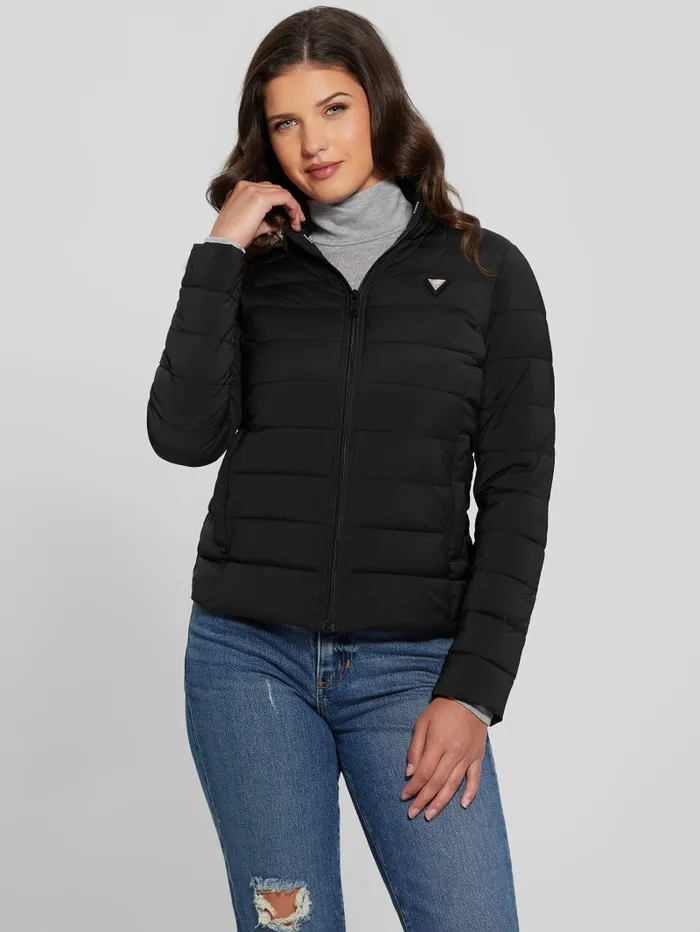 GUESS Jackets and Coats Diann Heavy Hooded Puffer Jacket Neutral 8211 Women