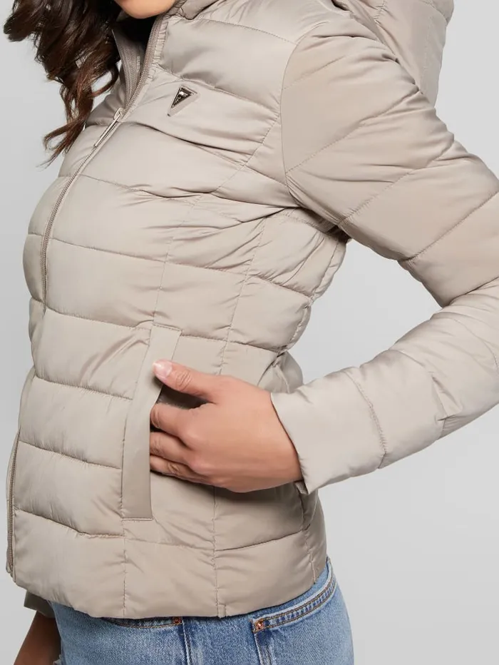 GUESS Jackets and Coats Diann Heavy Hooded Puffer Jacket Neutral 8211 Women