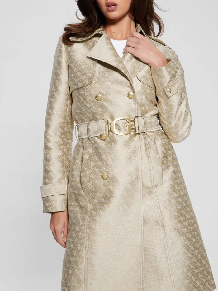 GUESS Jackets and Coats Eco Diletta Belted Trench Coat Beige 8211 Women