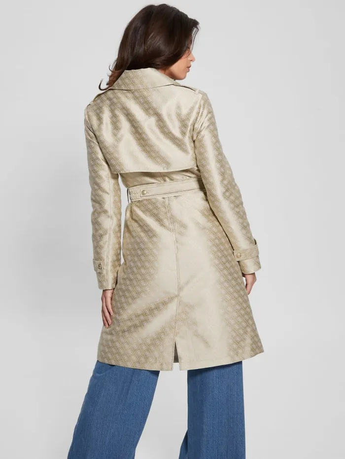 GUESS Jackets and Coats Eco Diletta Belted Trench Coat Beige 8211 Women