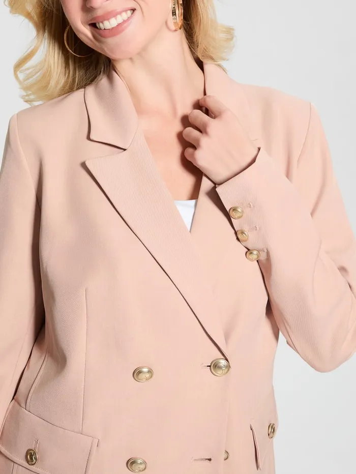 GUESS Jackets and Coats Eco Fiona Twill Blazer Beige 8211 Women