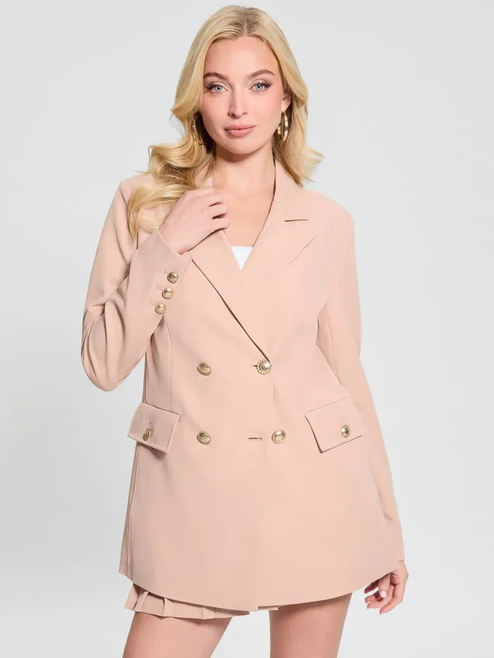 GUESS Jackets and Coats Eco Fiona Twill Blazer Beige 8211 Women