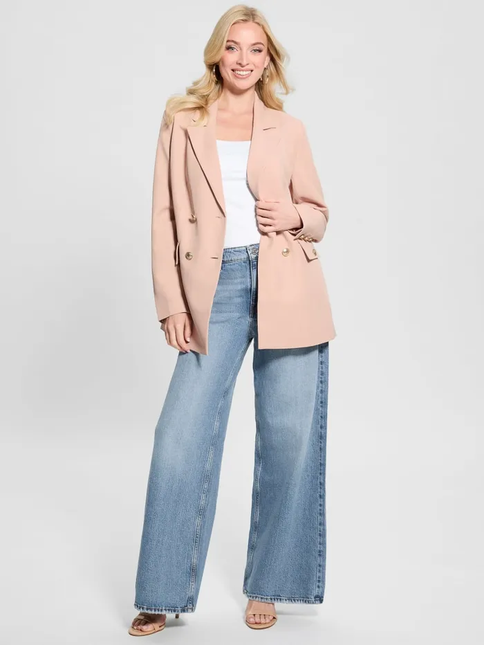 GUESS Jackets and Coats Eco Fiona Twill Blazer Beige 8211 Women