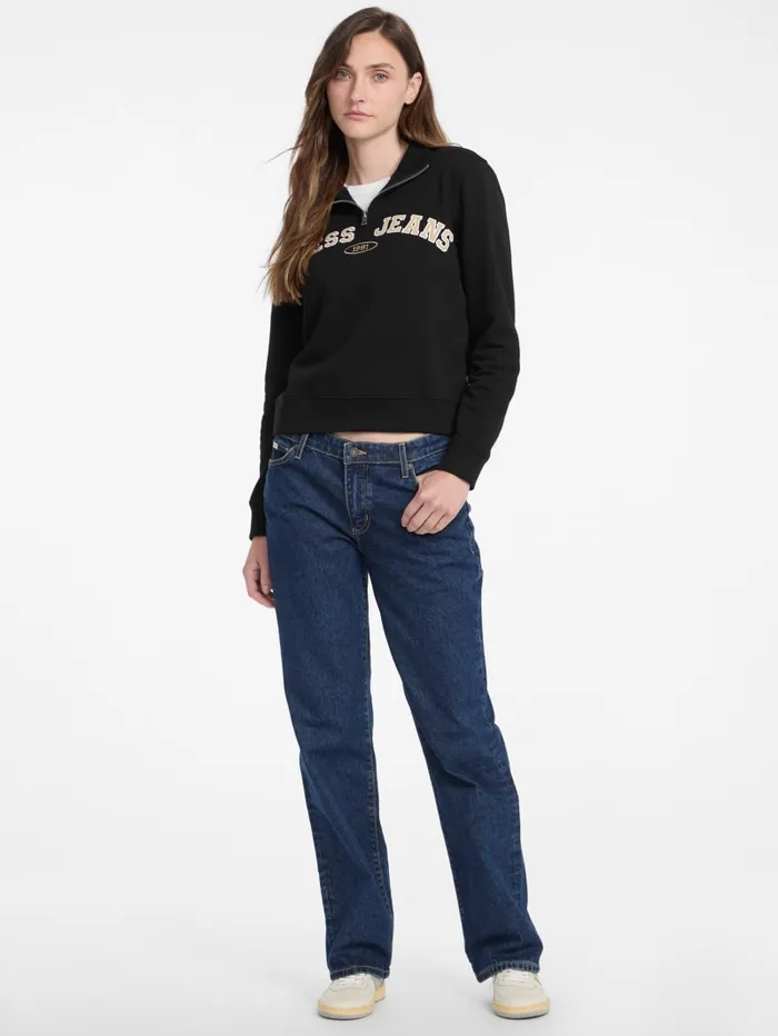 GUESS Jackets and Coats Eco HalfZip Sweatshirt White 8211 Women