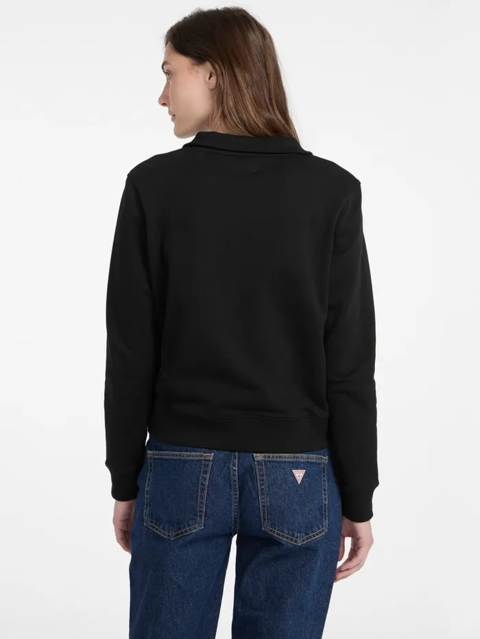 GUESS Jackets and Coats Eco HalfZip Sweatshirt White 8211 Women