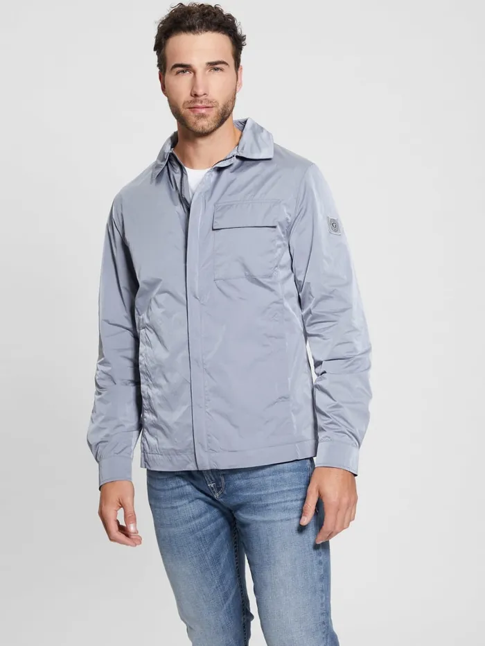 GUESS Jackets and Coats Eco Shacket Blue 8211 Men