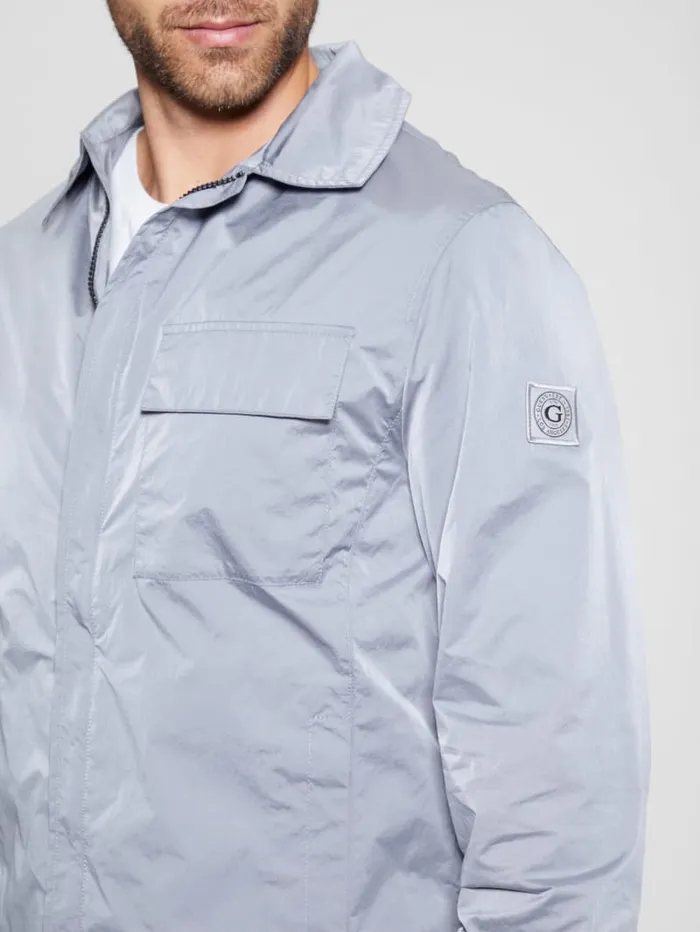 GUESS Jackets and Coats Eco Shacket Blue 8211 Men
