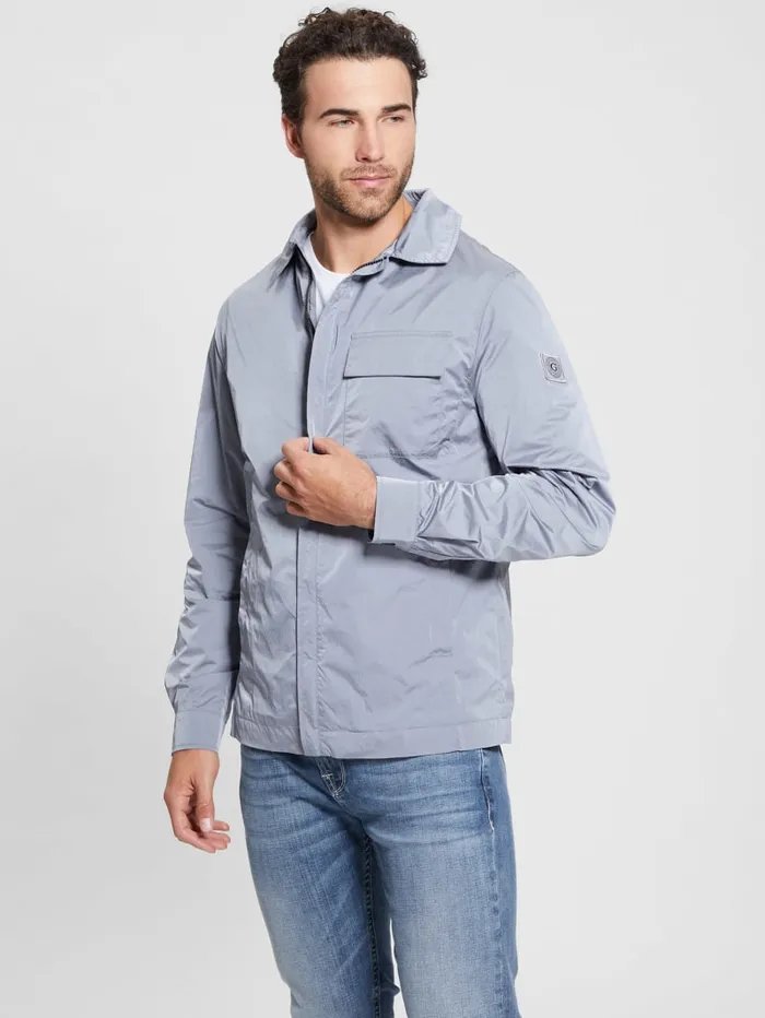 GUESS Jackets and Coats Eco Shacket Blue 8211 Men