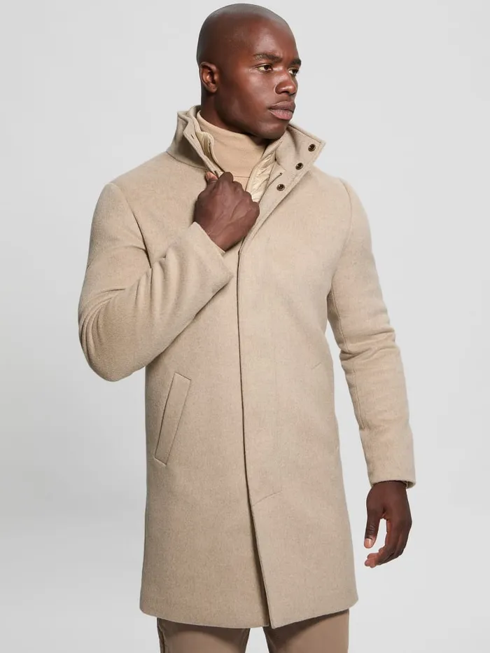 GUESS Jackets and Coats Eco WoolBlend Urban Coat Blue 8211 Men