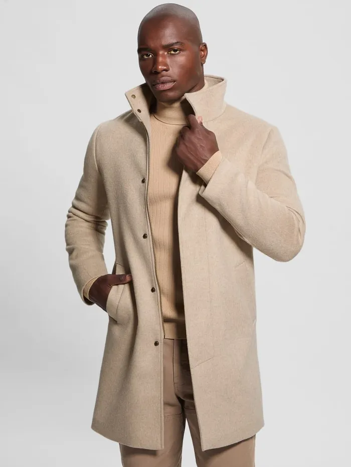 GUESS Jackets and Coats Eco WoolBlend Urban Coat Blue 8211 Men
