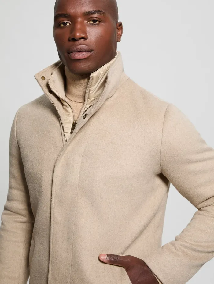 GUESS Jackets and Coats Eco WoolBlend Urban Coat Blue 8211 Men