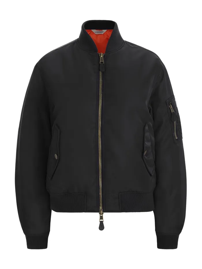 GUESS Jackets and Coats Nylon Bomber Jacket Black 8211 Women