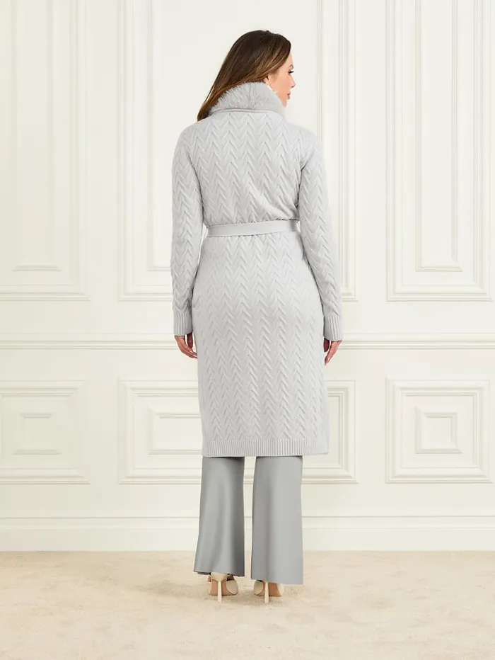 GUESS Jackets and Coats Paula Wrap Cardigan Coat White 8211 Women