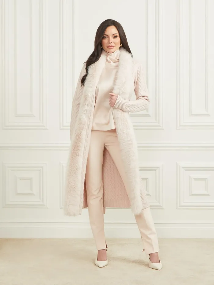 GUESS Jackets and Coats Paula Wrap Cardigan Coat White 8211 Women