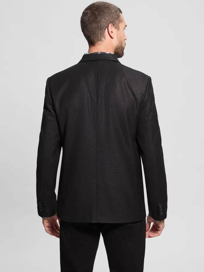GUESS Jackets and Coats Shimmer Twill Blazer Black 8211 Men
