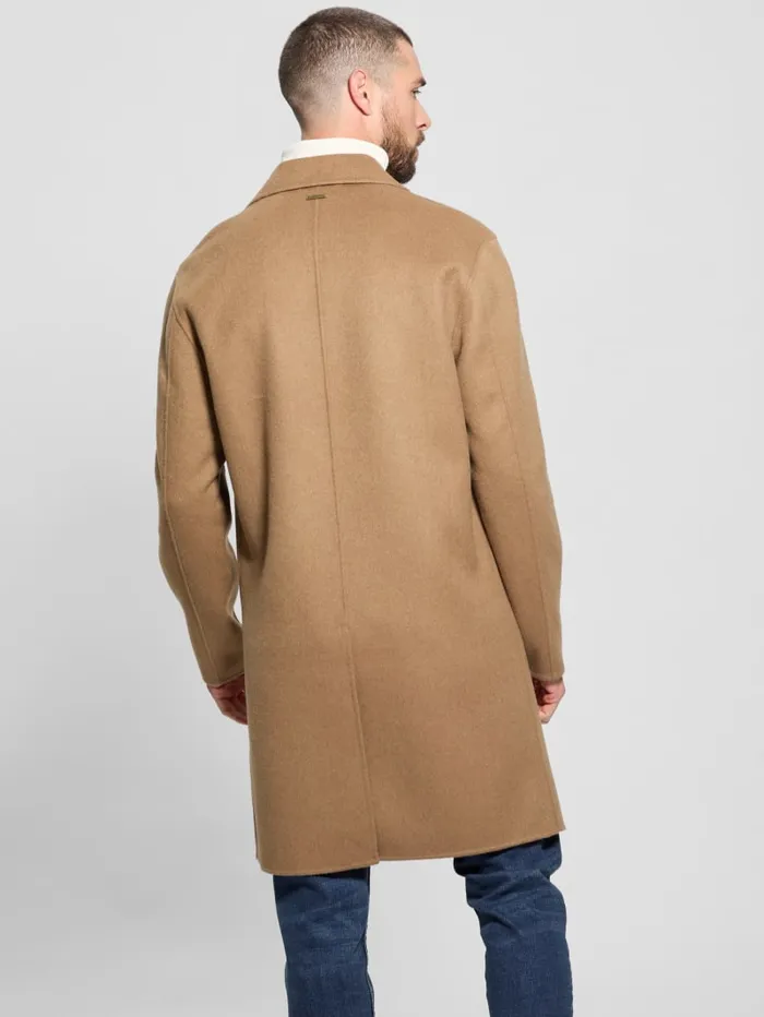 GUESS Jackets and Coats WoolBlend DoubleBreasted Coat Beige 8211 Men