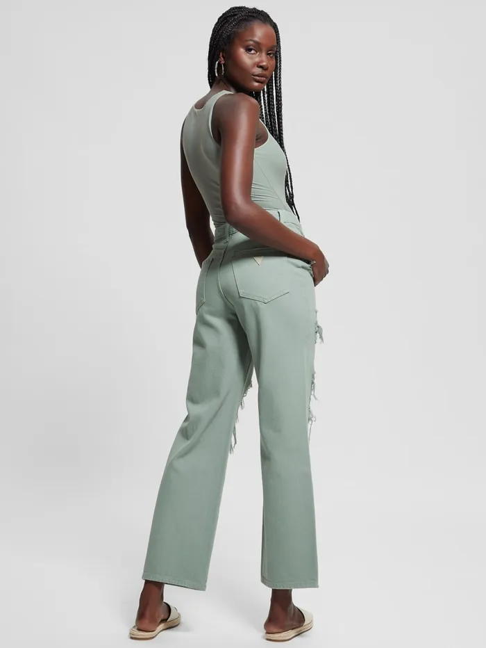 GUESS Jeans and Denim Eco 03990s Destroyed Jeans Green 8211 Women