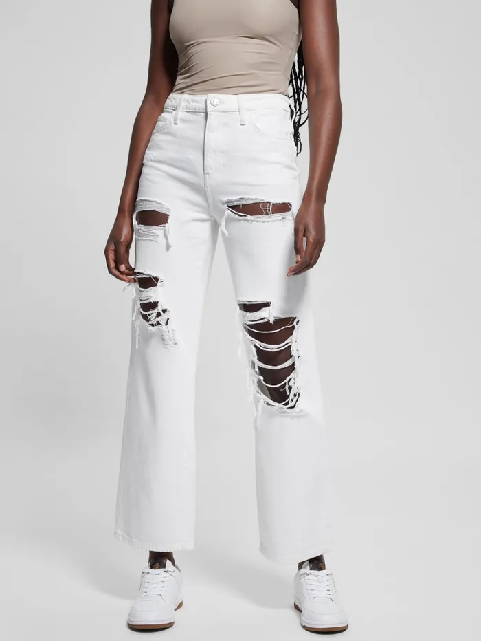 GUESS Jeans and Denim Eco 03990s Destroyed Jeans Green 8211 Women