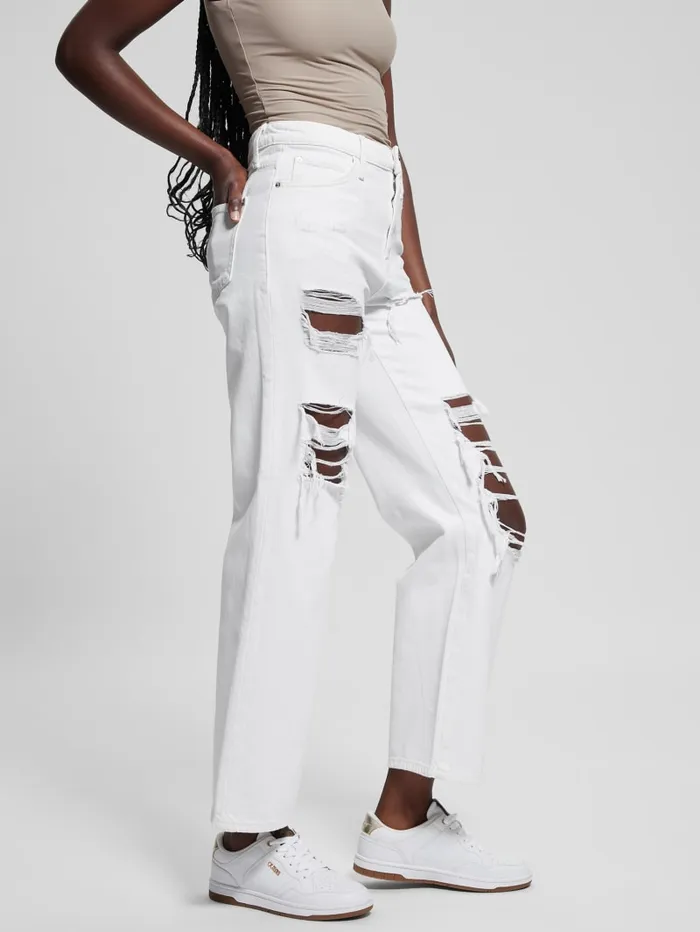 GUESS Jeans and Denim Eco 03990s Destroyed Jeans Green 8211 Women