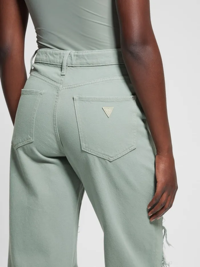 GUESS Jeans and Denim Eco 03990s Destroyed Jeans Green 8211 Women