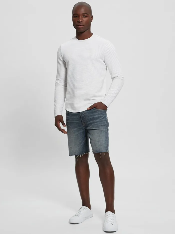 GUESS Jeans and Denim Eco Faded Denim Shorts Blue 8211 Men