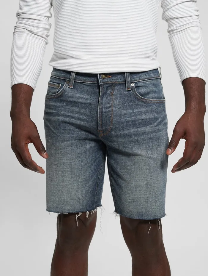 GUESS Jeans and Denim Eco Faded Denim Shorts Blue 8211 Men