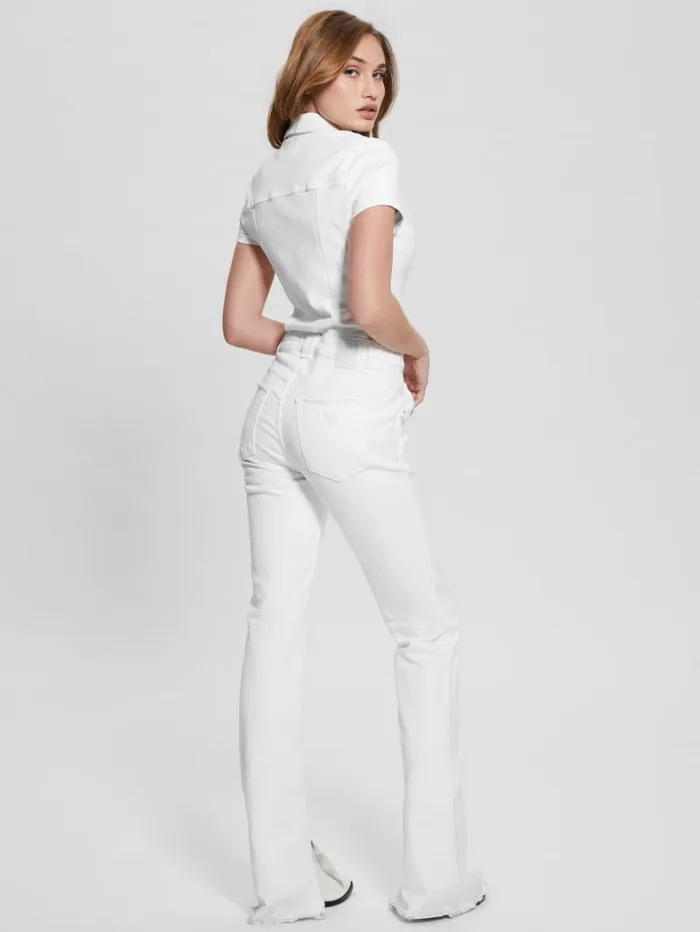 GUESS Jeans and Denim Jade Denim Jumpsuit White 8211 Women