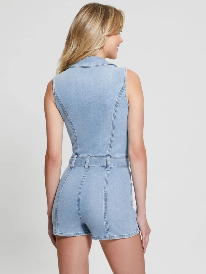 GUESS Jeans and Denim Kimora Denim Romper Blue 8211 Women