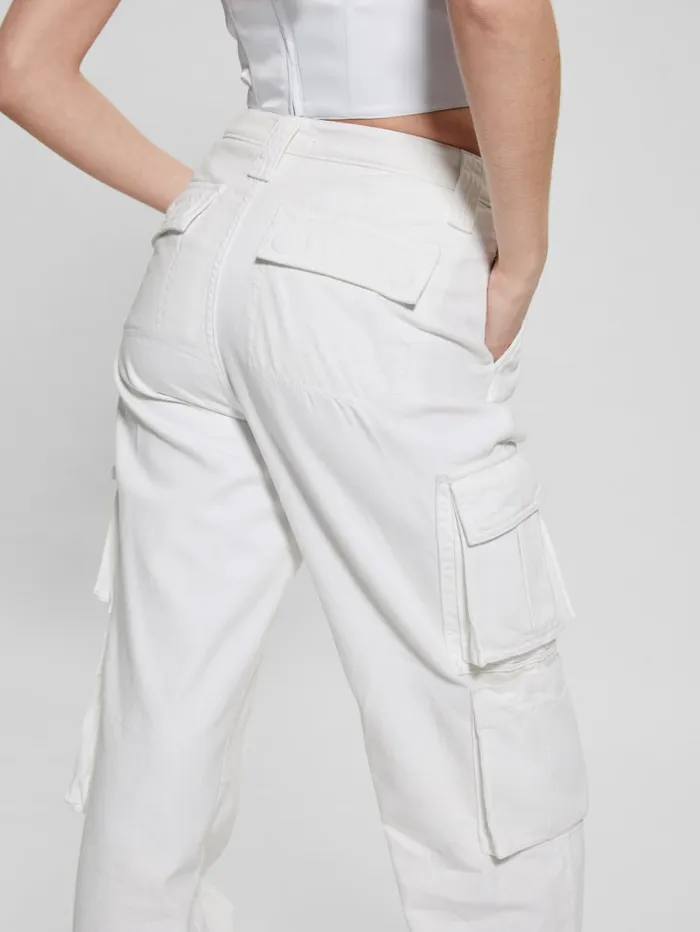 GUESS Jeans and Denim Kori Cargo Pants White 8211 Women