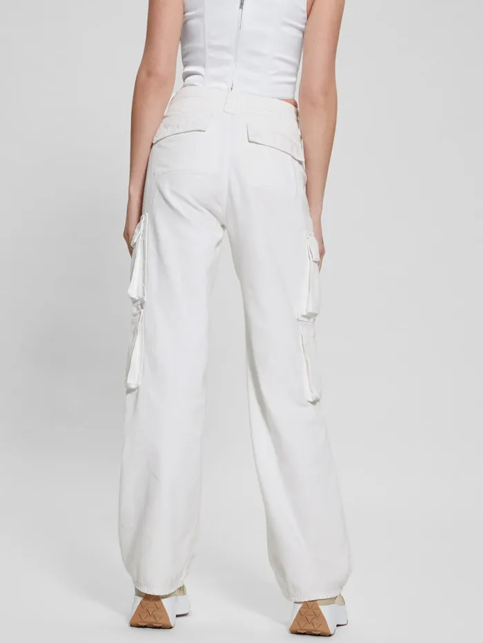 GUESS Jeans and Denim Kori Cargo Pants White 8211 Women