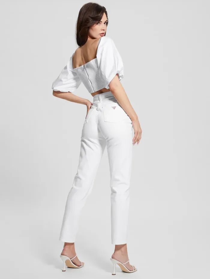 GUESS Jeans and Denim Mom Jeans White 8211 Women