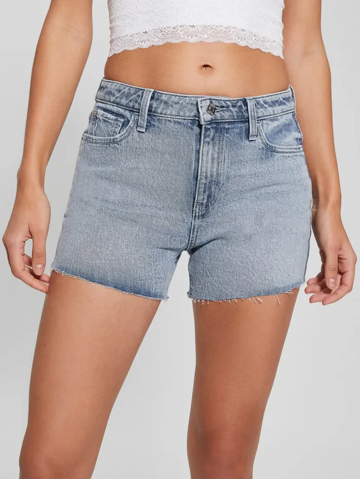 GUESS Jeans and Denim Relaxed Denim Shorts Blue 8211 Women