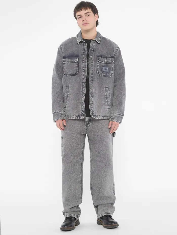 GUESS Men Originals Canvas Shirt Jacket Grey 8211 Men