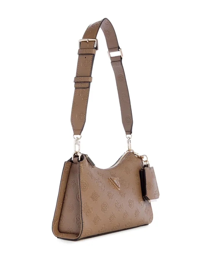 GUESS Sale Cresidia TopZip Shoulder Bag White 8211 Women