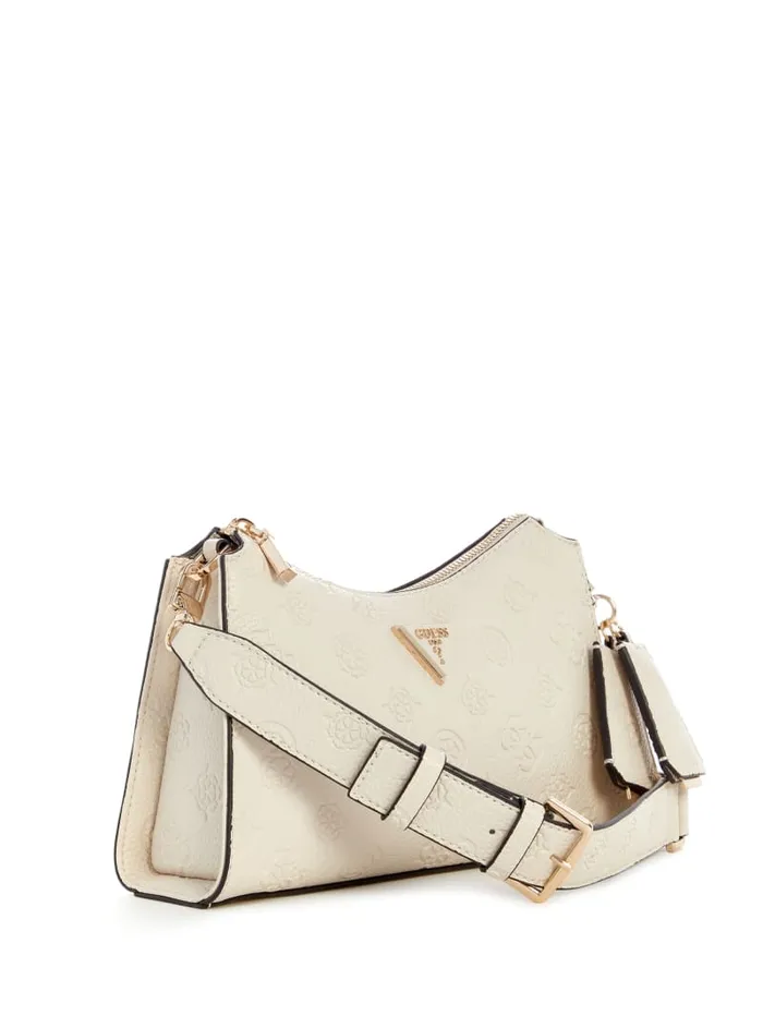 GUESS Sale Cresidia TopZip Shoulder Bag White 8211 Women