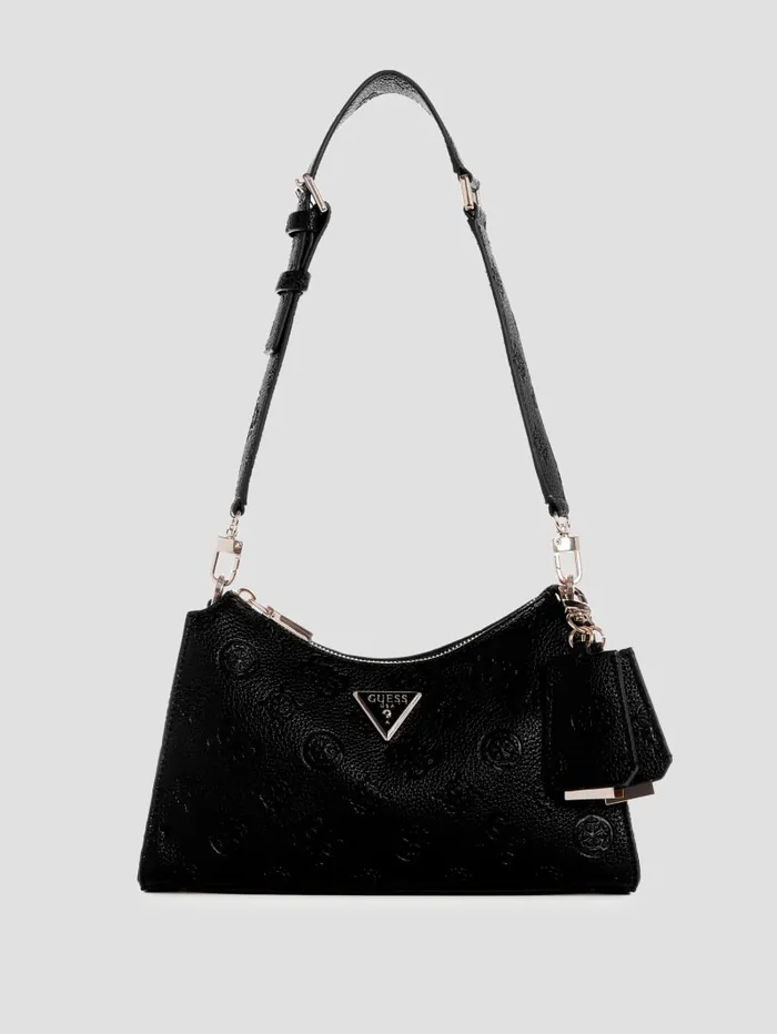 GUESS Sale Cresidia TopZip Shoulder Bag White 8211 Women