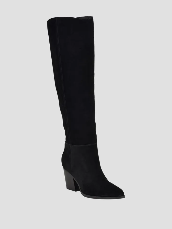 GUESS Sale Dolita Suede KneeHigh Boots Black 8211 Women