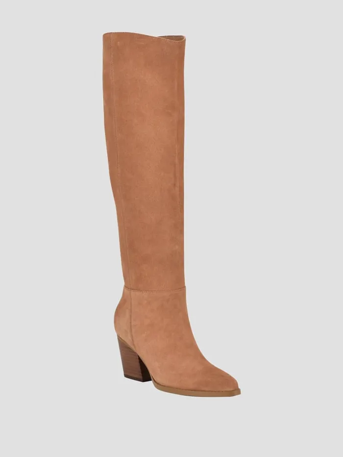GUESS Sale Dolita Suede KneeHigh Boots Black 8211 Women