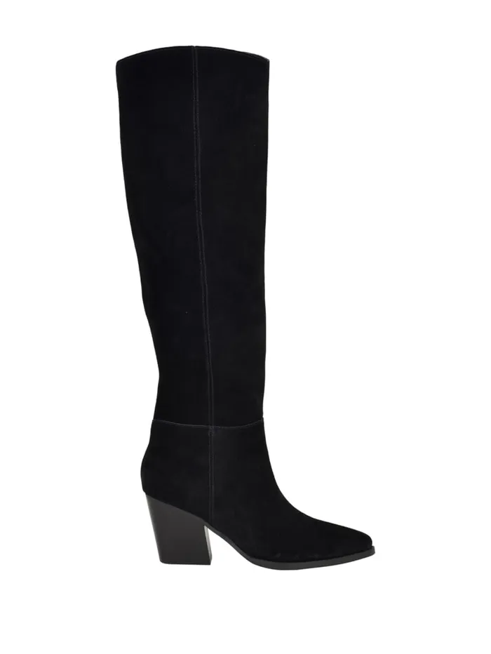 GUESS Sale Dolita Suede KneeHigh Boots Black 8211 Women